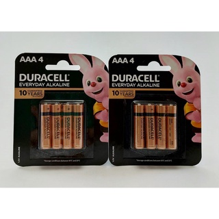 Duracell อัลคาไลน์ รุ่น AAA-4 จำนวน 2  แพ็ค (8 ก้อน)