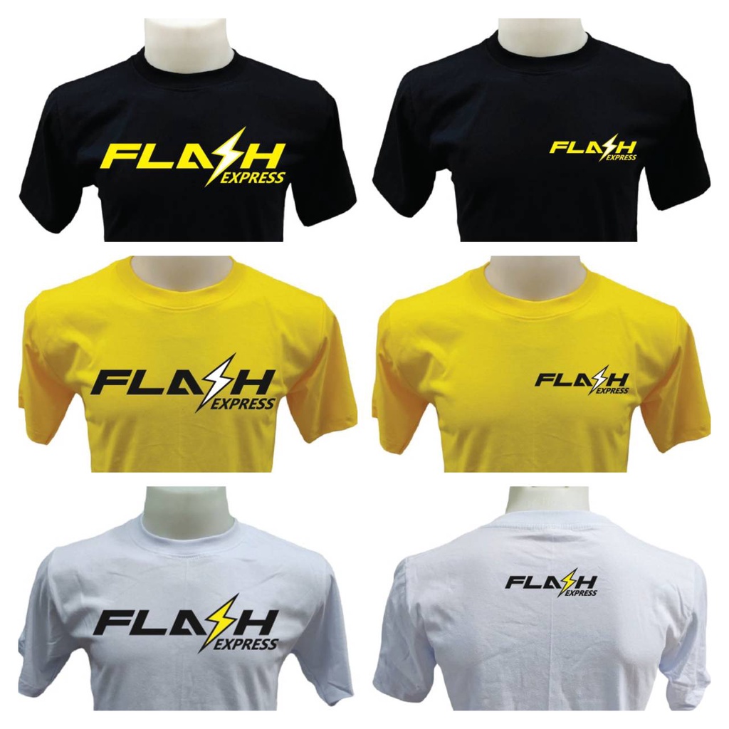 เสื้อFlash Express แขนสั้น แขนยาว ทรงตรง ใส่ได้ทั้ง หญิง ชาย คอทตอน100%