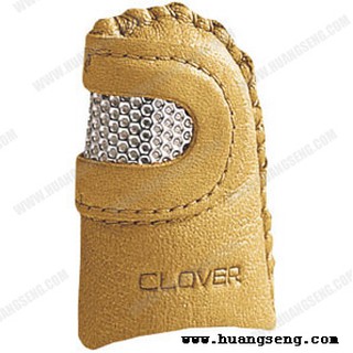 Clover 57-363 ปลอกนิ้วดันเข็มหนังแท้ ผลิตญี่ปุ่น