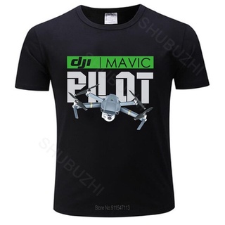 GILDAN 【ชุดประจําวัน】เสื้อยืด ผ้าฝ้าย 100% พิมพ์ลายโดรน Dji Mavic Pilot สีดํา พลัสไซซ์ แฟชั่นฤดูร้อน สําหรับผู้ชาย และผู