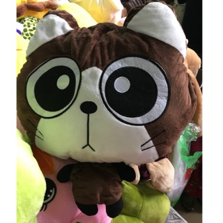 ตุ๊กตาผ้าห่มน้องแมวตาโต