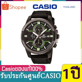 นาฬิกาข้อมือ Casio รุ่น EFR-543BL-1AVUDF Edifice Chronograph -นาฬิกาข้อมือผู้ชาย สายหนัง Black/Green