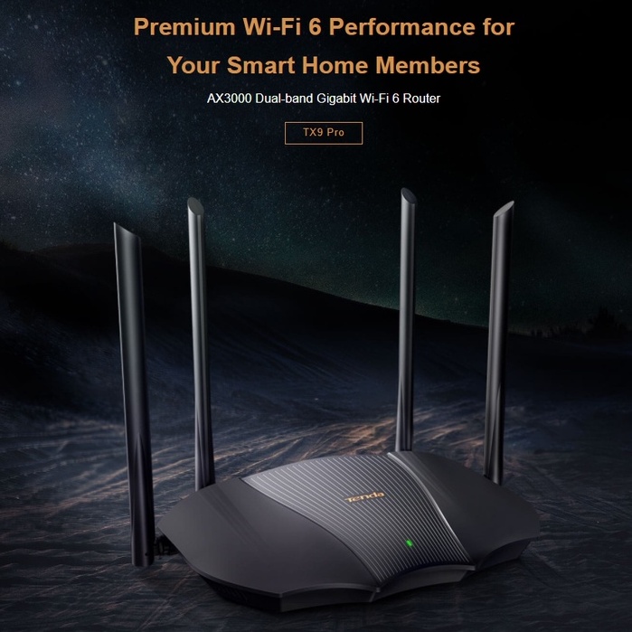 TENDA TX9 PRO AX3000 Dual-band Gigabit Wi-Fi 6 Router