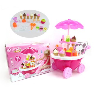 ของเล่นเด็กรถเข็นไอศครีม Sweet Cart Play Set No.668-25