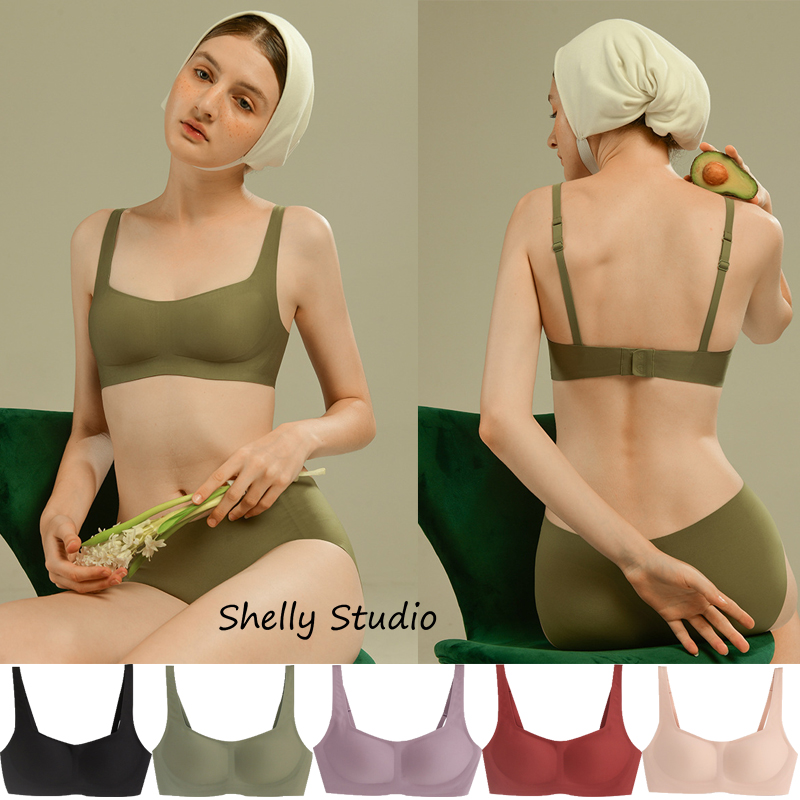 Suji ชุดชั้นในยางเจลลี่นุ่มสีดําสไตล์ญี่ปุ่นสําหรับผู้หญิง