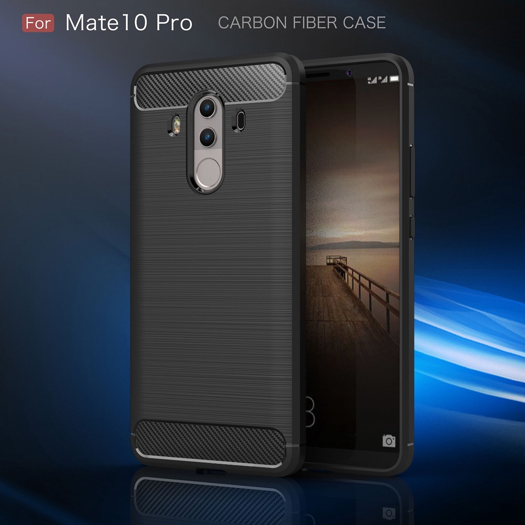เคสโทรศัพท์คาร์บอนไฟเบอร์แบบนิ่มสําหรับ Huawei Mate10 20