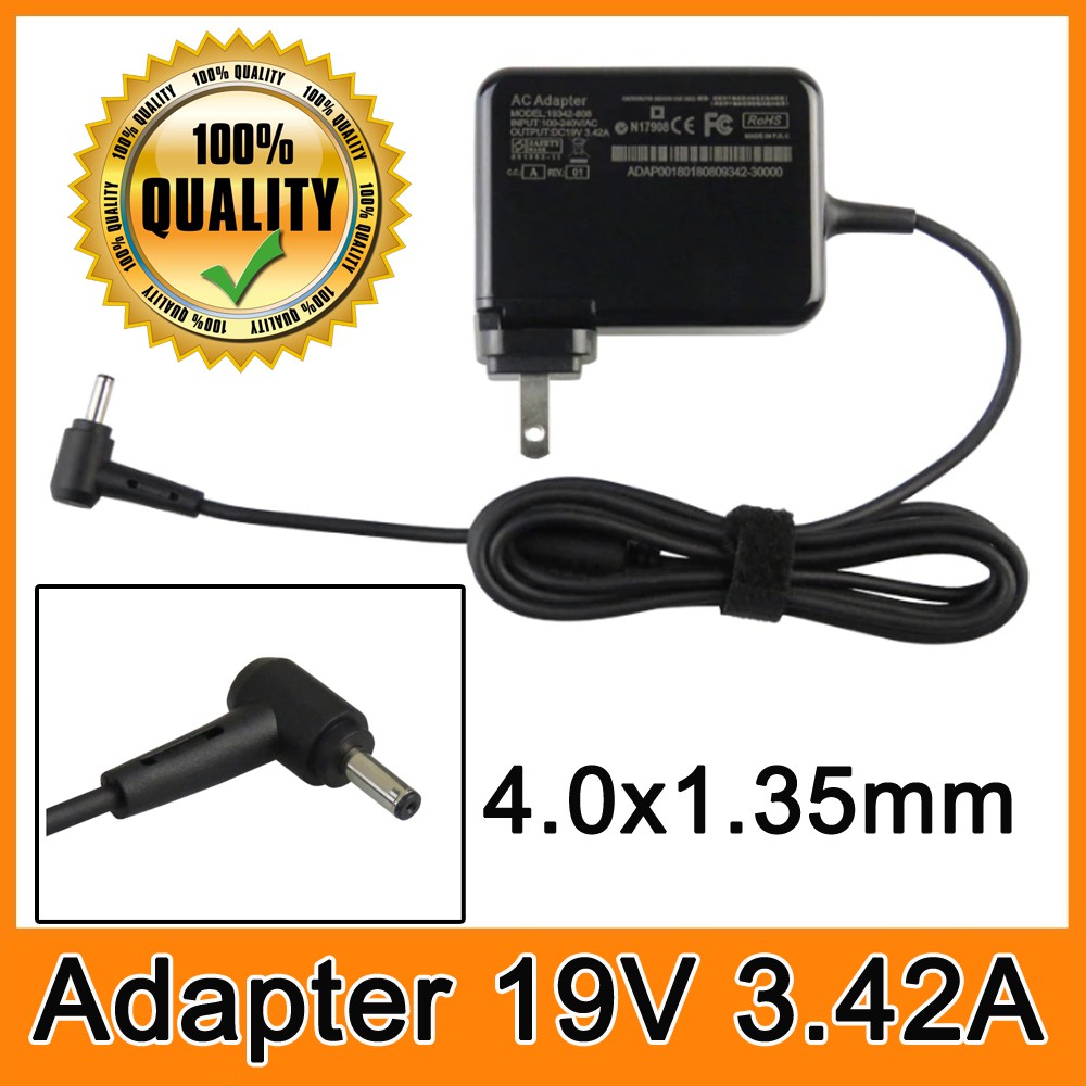 19V 3.42A 65W 4.0X1.35mm AC Adapter Power Supply Laptop Charger Repair For Asus Zenbook UX310UA UX30