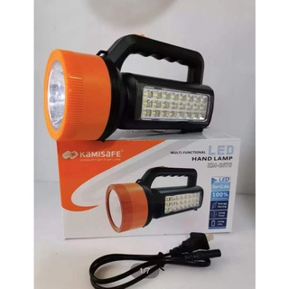 ไฟฉายแรงสูง led สว่างเป็นพิเศษ ทนทาน ชาร์จซ้ำได้ รุ่น kamisafe KM-2675 ไฟหน้า+ไฟข้าง ไฟฉายเดินป่า ไฟฉายใหญ่ ปรับรูปแบบได