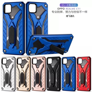 [ ส่งจากไทย ] Case Realme C11 เคสเรียวมี เคสหุ่นยนต์ Robot case เคสไฮบริด มีขาตั้ง เคสกันกระแทก  realme C11