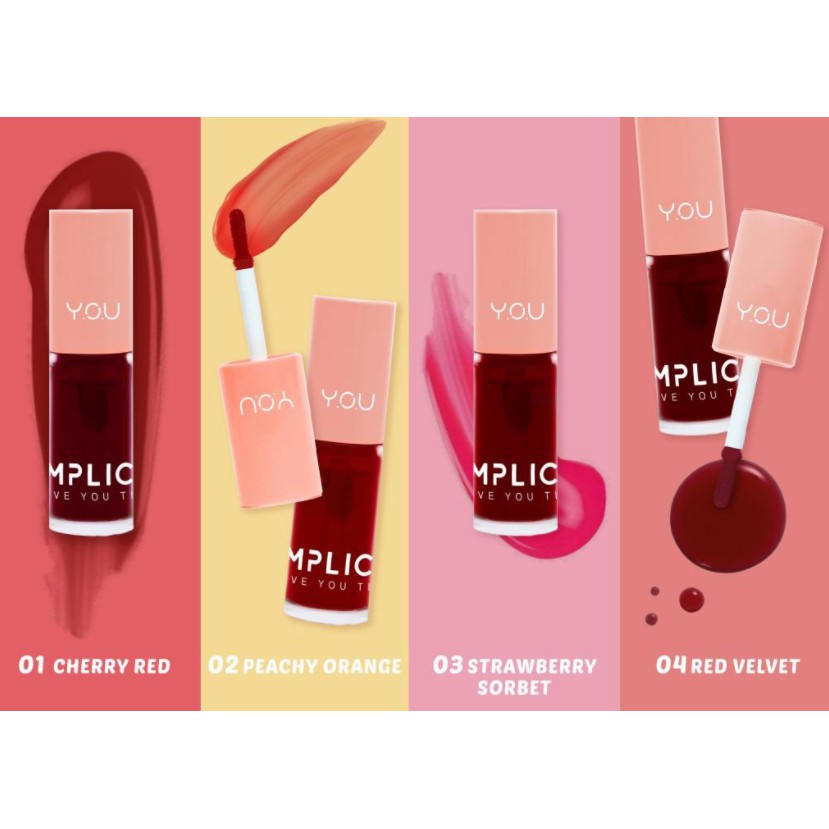 วาย โอ ยู เลิฟ ยู ลิปทินท์ มี 4 สี Y.O.U The Simplicity Love You Tint