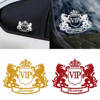 【VIP】สติกเกอร์สะท้อนแสง ลายมงกุฎสิงโตคู่ VIP ตัวอักษร สําหรับตกแต่งรถยนต์ รถจักรยานยนต์