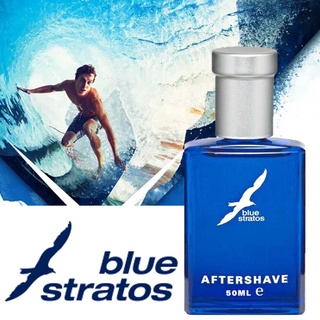 Blue Stratos Aftershave 50ml ผลิตภัณฑ์บำรุงผิวหน้าหลังการโกนหนวดสูตรพิเศษจากต่างประเทศ