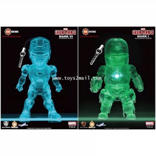 IRON MAN 3 : IRON MAN Mark 1 + Mark 6 HOLOGRAPHIC VER. LED PLUGY สินค้าตัวพิเศษจาก KIDS LOGIC [1 SET]  ส่งฟรีEMS