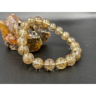 เงิน silver Rutile beads bracelets 10 mm