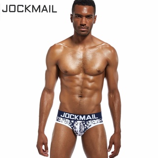 Jockmail กางเกงชั้นใน ผ้าฝ้ายแท้ พิมพ์ลาย เซ็กซี่ ใส่สบาย สําหรับผู้ชาย