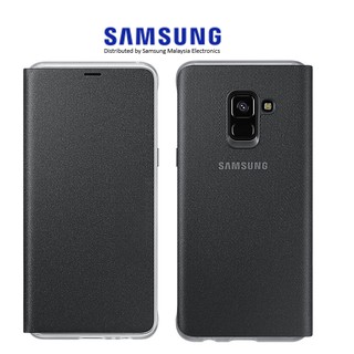 เคสโทรศัพท์ แบบฝาพับ สีนีออน สําหรับ Samsung Galaxy A8+ A8 Plus