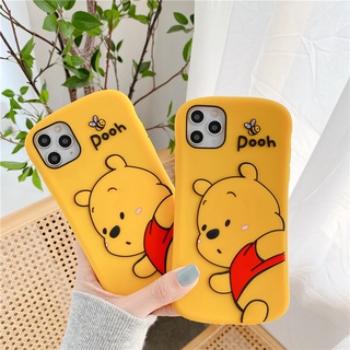 เคสโทรศัพท์มือถือ ซิลิโคน ลายการ์ตูนหมี สําหรับ Iphone 14 13 12 11 promax X XR XS MAX 7 8P