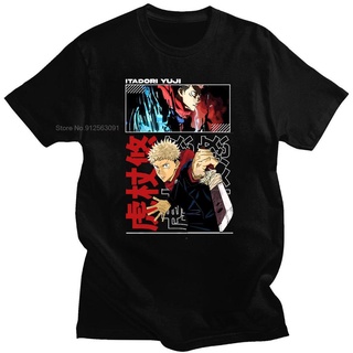 เสื้อยืด ผ้าฝ้าย พิมพ์ลาย Jujutsu Kaisen Unsiex คุณภาพสูง สวมใส่สบาย สไตล์คลาสสิก แฟชั่นสําหรับผู้หญิง