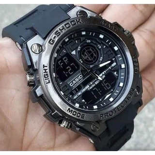 นาฬิกาดิจิตอลผู้ชาย Gst-8600 Dual Display Time Alarm Multifumcation นาฬิกาสปอร์ตกันน้ํา