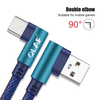 Olaf 2.4A สายชาร์จเร็ว Micro USB Type-C สําหรับ Samsung Android สายชาร์จเร็ว