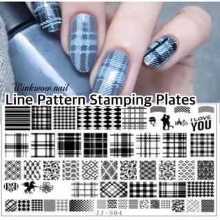 เพลทปั้มลาย แผ่นปั้มลาย เพลทลายสกอต ทาร์ทัน Nail Stamping Plates