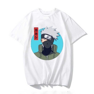 เสื้อยืดผ้าฝ้ายเสื้อยืดแขนสั้น พิมพ์ลาย Naruto Kakashi Hatake สีขาว สไตล์ฮาราจูกุ แฟชั่นสําหรับผู้ชาย 2022L XL  XXL 3XL