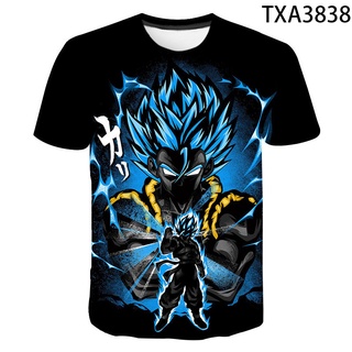 ใหม่ เสื้อยืดลําลอง แขนสั้น พิมพ์ลายการ์ตูน Dragon Ball 3 มิติ แนวสตรีท แฟชั่นฤดูร้อน สําหรับผู้ชาย ผู้หญิง