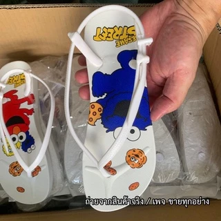 ✅พร้อมส่ง✅รองเท้าแตะรัดส้น elmo เอลโม่ สไตล์เกาหลี ผู้หญิง แฟชั่น