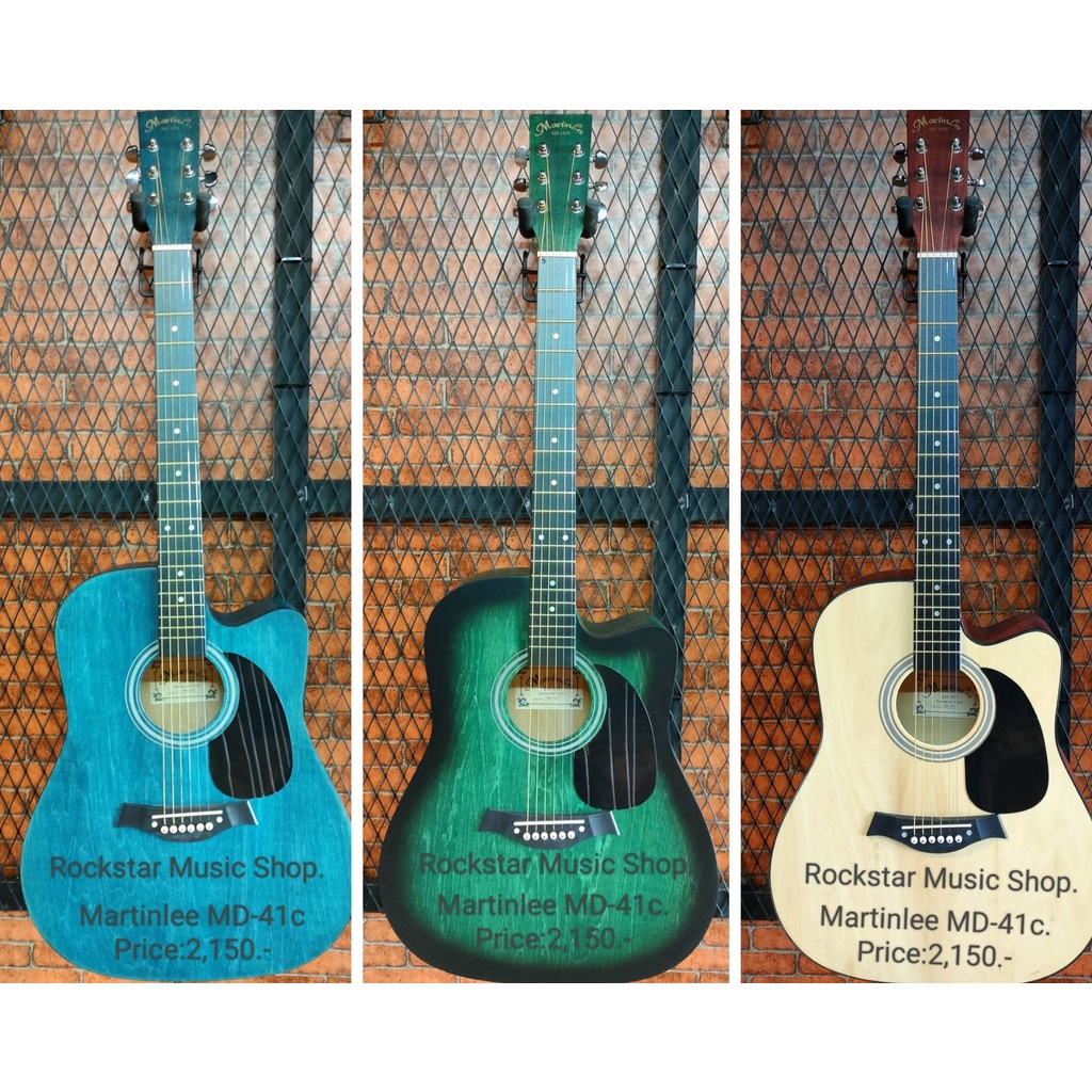 Martinlee กีต้าร์โปร่ง รุ่น MD-41c ขนาด41นิ้ว หลายสี