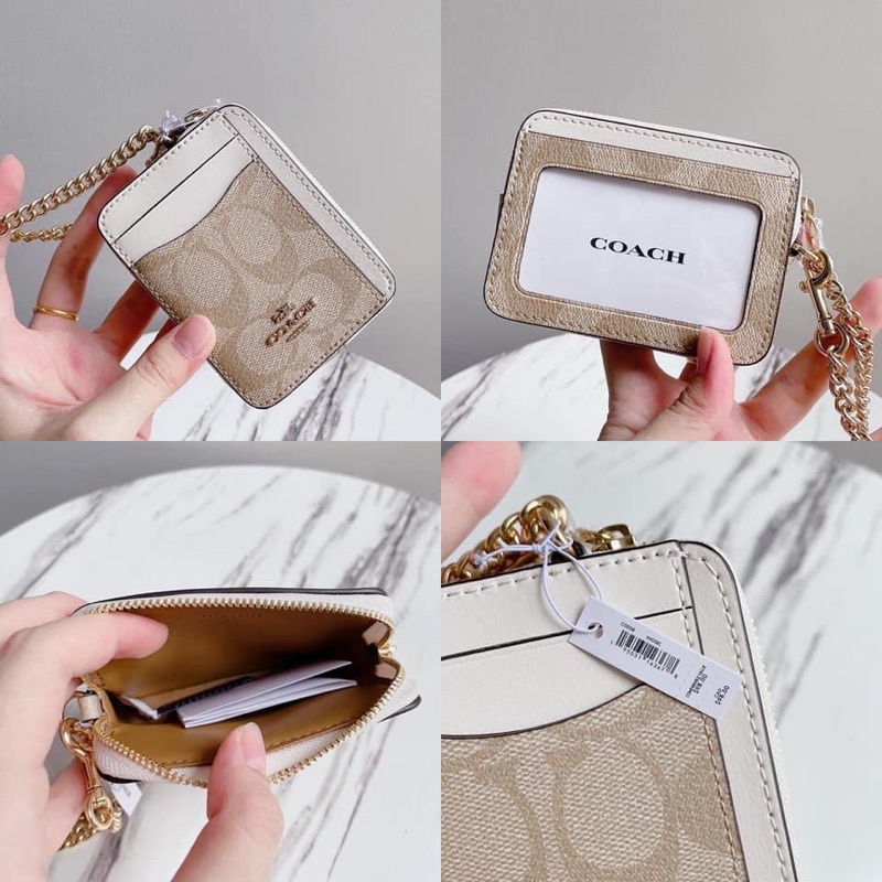 New‼️ Coach ZIP CARD CASE ของแท้ 100 Shopee Thailand