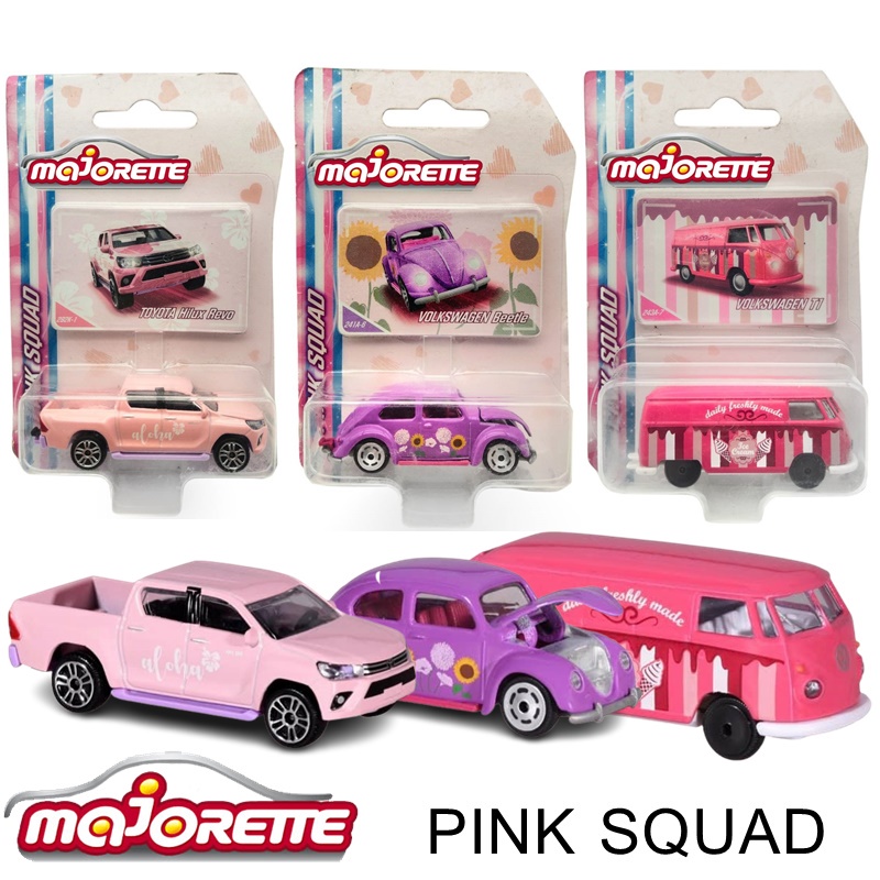โมเดลรถเหล็ก Majorette ชุด PINK SQUAD ลิขสิทธิ์แท้ 100% โมเดลรถ มาจอเร็ท (แพ็คไม่สวย) VOLKSEAGEN MJ53056513 #