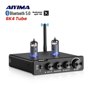 AIYIMA TUBE-T2 6K4 หลอดสูญญากาศน้ำดี Preamplifier สเตอริโอบลูทูธ QCC3034 HIFI Preamp Aptx Pre AMP พร้อม Treble Midium Ba