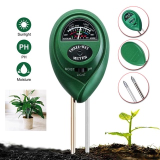 เครื่องวัดคุณภาพดิน เครื่องวัดค่า  Soil Meter PH ,Moisture,Light วัดแสง วัดความชื้น สำหรับปลูกพืช แบบ 3IN1