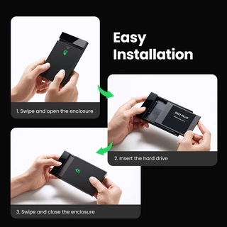 Ugreen (เฉพาะเคส) ฮาร์ดไดรฟ์ภายนอก USB 3.1 เป็น SATA III 2.5 นิ้ว