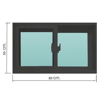 Aluminum window WINDOW S-S ONE STOP/F8 80X50CM BLACK Sash window Door window หน้าต่างอลูมิเนียม หน้าต่างAluminum บานเลื่