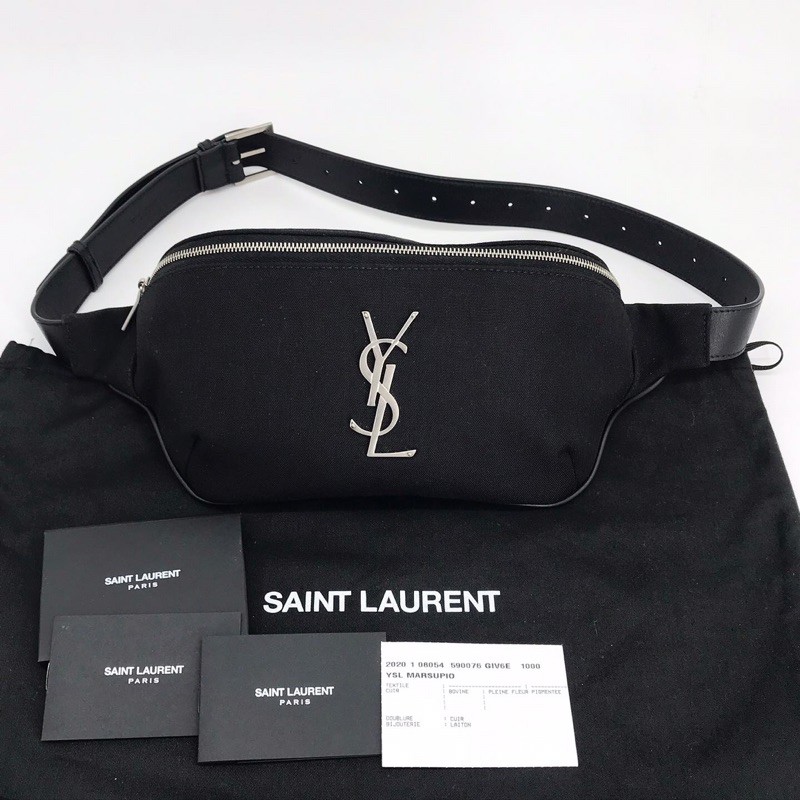 YSL Belt bag canvas+leather (Super Like New! 98%) dc20