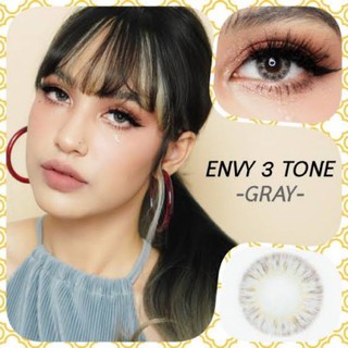 💟 Wink lens Envy 3 tone brown gray Contactlens  บิ๊กอาย คอนแทคเลนส์ ราคาถูก แถมตลับฟรี