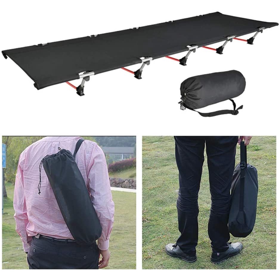 Camping Cot Compact Folding Cot Bed for Outdoor Beach Travel Sleeping