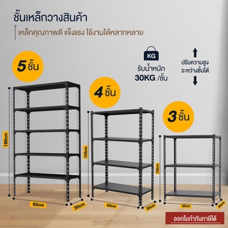 ชั้นเหล็กวางของ ขนาดเล็ก  3,4,5 ชั้น ใช้ใน ห้องครัว ห้องนอน สีดำ