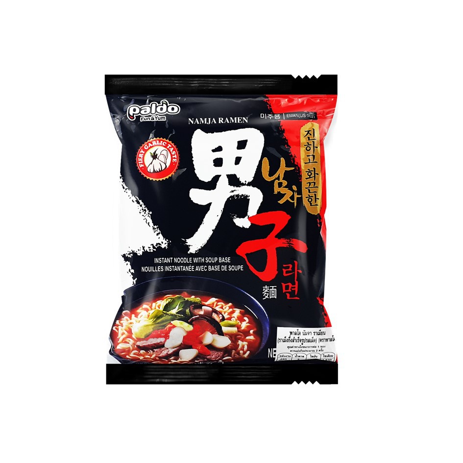 พาลโด นัมจา ราเมียน (ราเม็งกึ่งสำเร็จรูปรสเผ็ด) 115 กรัม / Paldo Namja Ramyun 115 g.