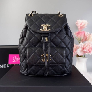 [ทักแชทก่อนสั่งซื้อ] Chanel กระเป๋าเป้ รุ่น Black Quilted Caviar Leather Backpack Bag หนังคาเวียร์แท้ งานดีสุด