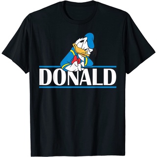 เสื้อยืดผ้าฝ้ายพิมพ์ลายขายดี ROUND คอลูกเรือเสื้อยืด พิมพ์ลาย Disney Donald Duck สําหรับผู้ใหญ่-4XL