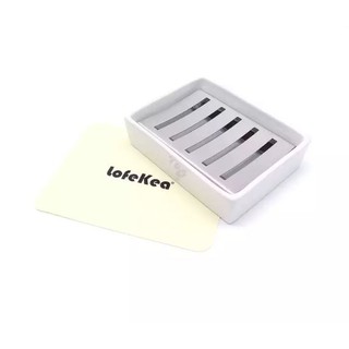 Lofekea : LFK075129* ที่วางสบู่ Ceramic Soap Dish Stainless Steel