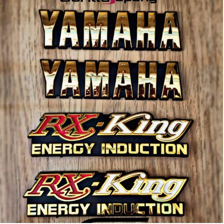 YAMAHA RX KING EMBLEM LOGO SET RX KING ชุดโลโก้กล่องแบตเตอรี่ใหม่