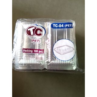 กล่องใส(PET) TC-04 บรรจุ 100 ใบ