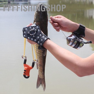 Ffffishingshop สายรัดข้อมือเหล็ก Pu สําหรับยิงปลายิงปลา