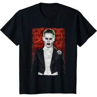 เสื้อยืดคอกลมcrew neckเสื้อยืด ผ้าฝ้าย พิมพ์ลาย Suicide Squad Joker Dressed to Kill สําหรับผู้ชายS-4XL