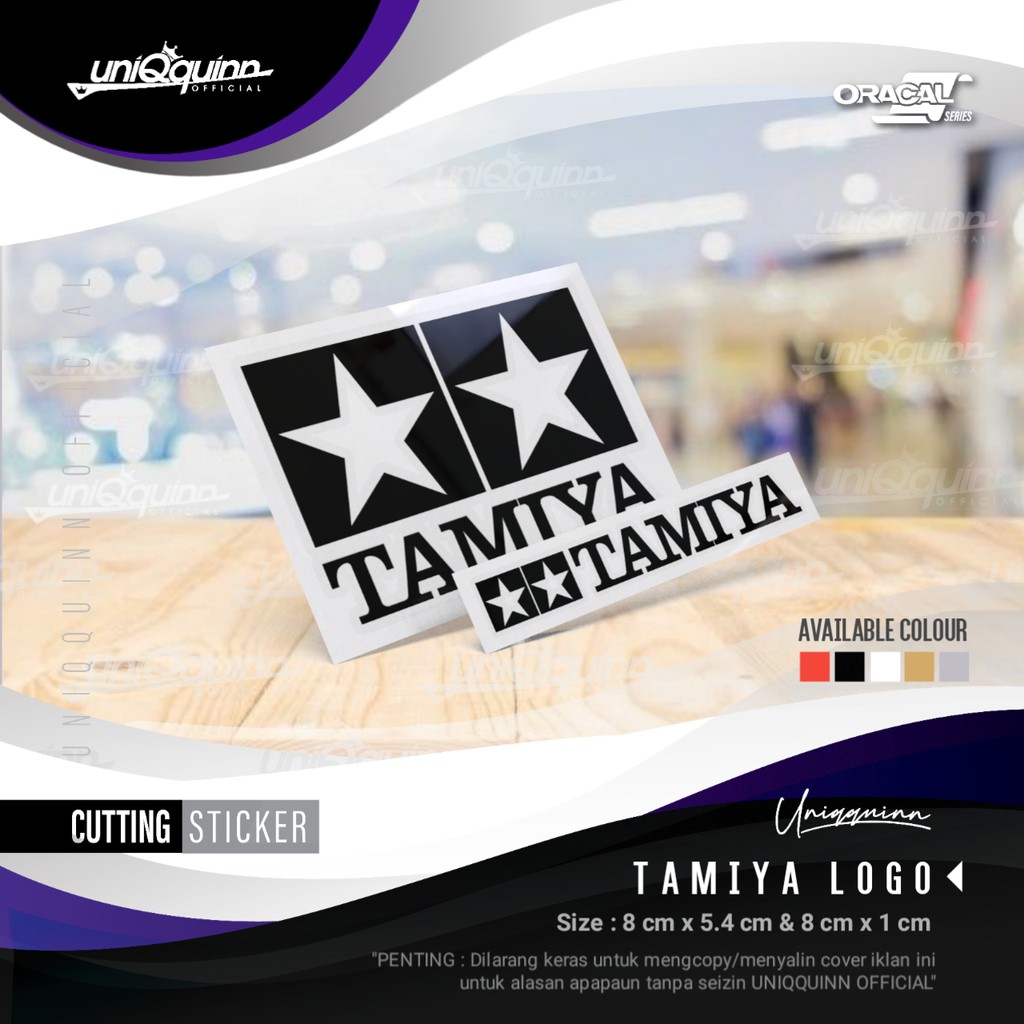 TAMIYA สติ๊กเกอร์โลโก้ติดรถ/มอเตอร์ไซค์ พร้อมตัดลาย ทามิย่า/วาชั่น
