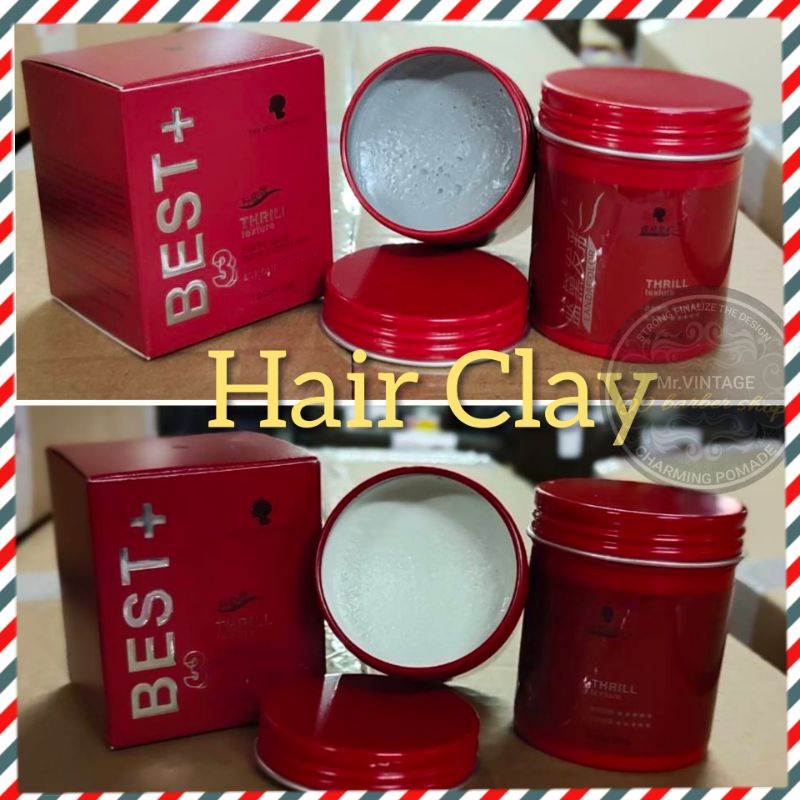 Hair Clay(กระปุกแดง)เนื้อด้านไม่มันไม่เงามากใครชอบลุกค์ดูเซอร์ๆยุ่งๆเป็นธรรชาติ อยู่ทรงนาน ต้องลอง