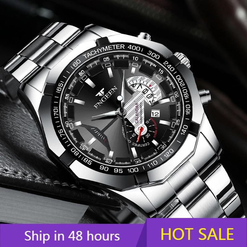 Fngeen S001 นาฬิกาผู้ชายควอตซ์กันน้ํา-Js